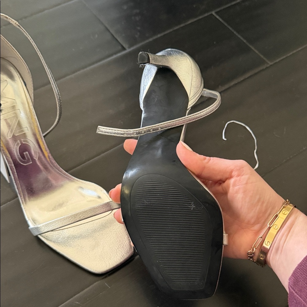 Mango Metallic Silver Heels - Picture 4 of 4